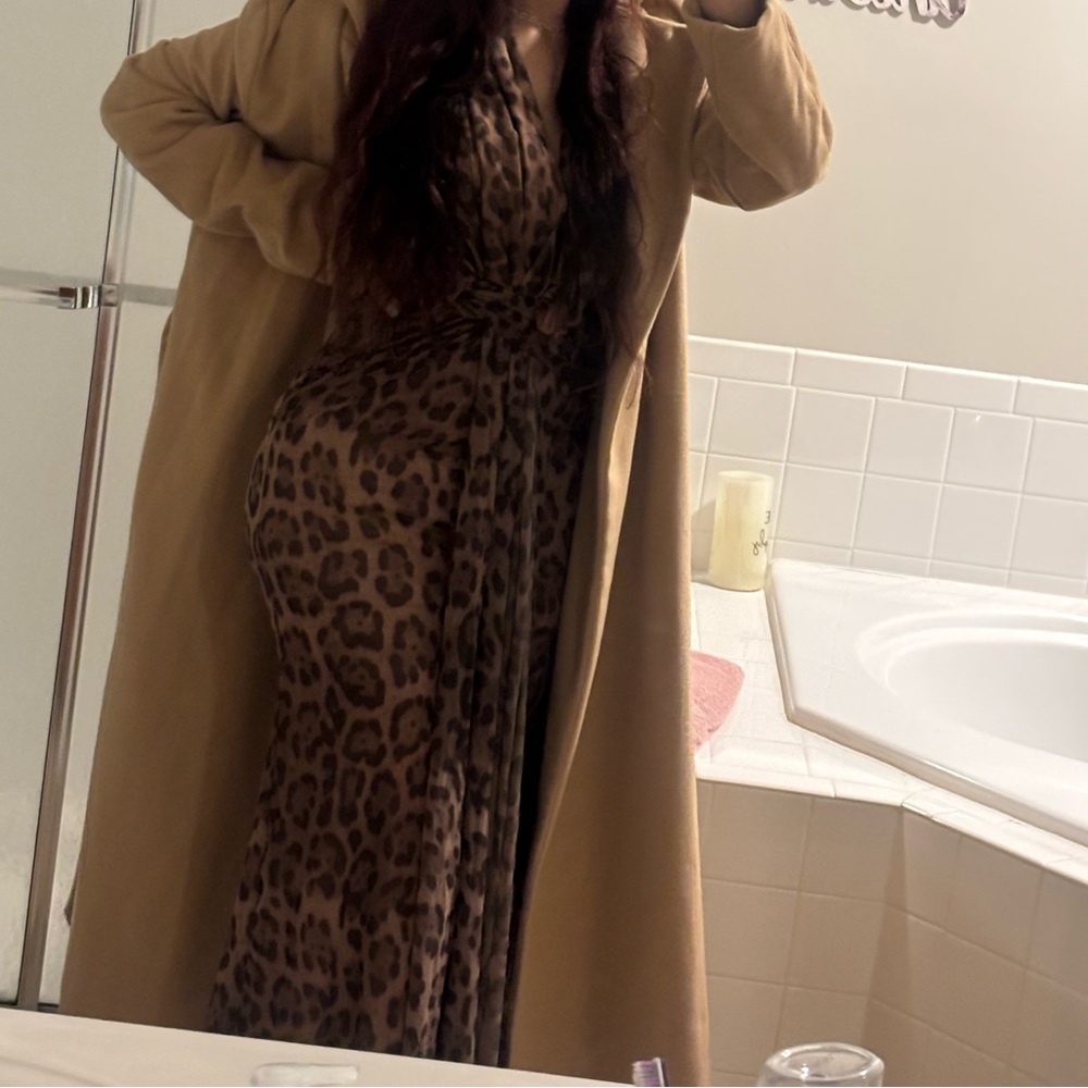 Fashion Nova Leopard Print Maxi Dress